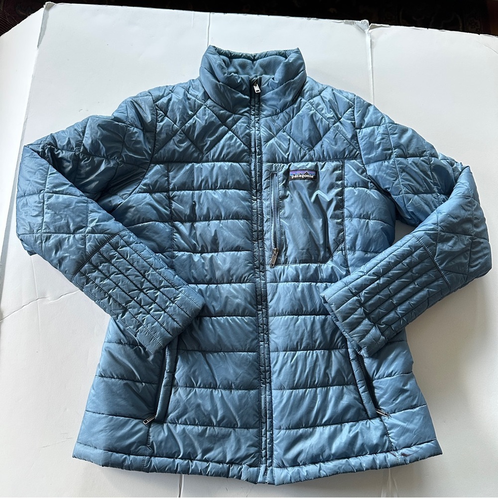 Patagonia Women's Blue Radalie Jacket Retired M Rare Hard to Find Pigeon Puffer